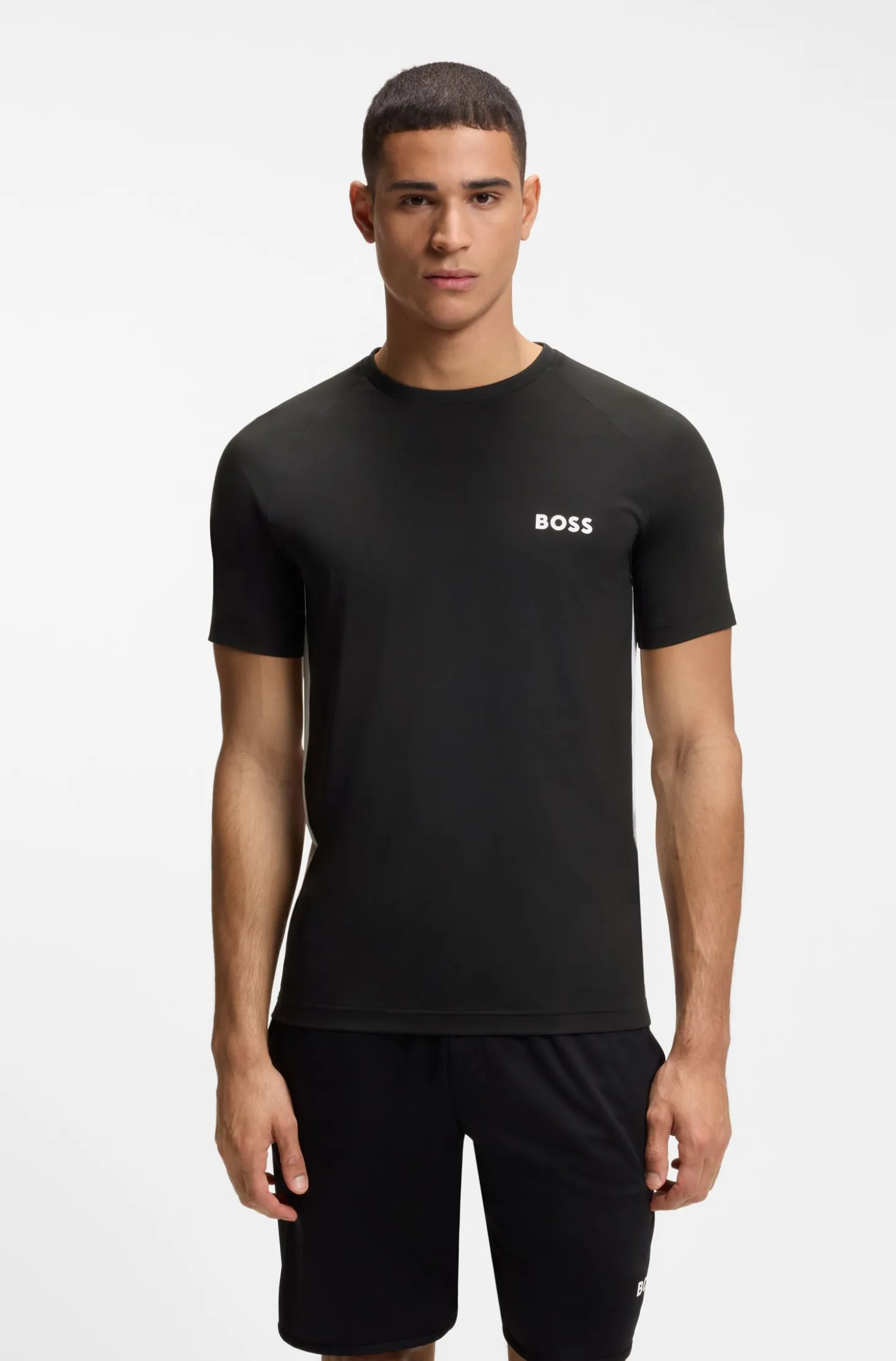 Slim-fit T-shirt in four-way stretch fabric