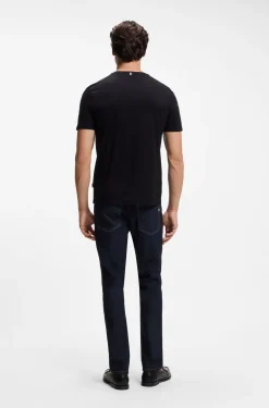 Slim-fit T-shirt in mercerised cotton
