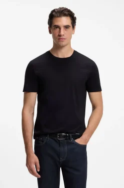 Slim-fit T-shirt in mercerised cotton