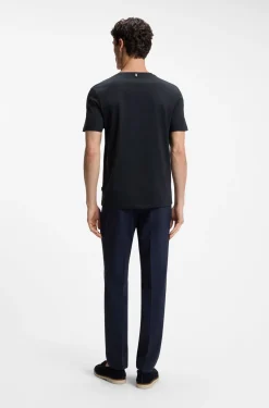 Slim-fit T-shirt in mercerised cotton