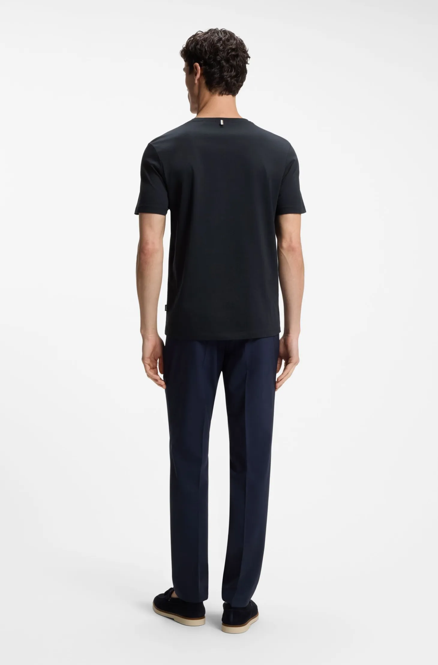 Slim-fit T-shirt in mercerised cotton