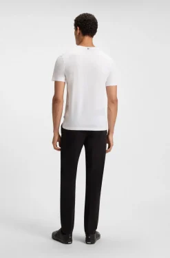 Slim-fit T-shirt in mercerised cotton