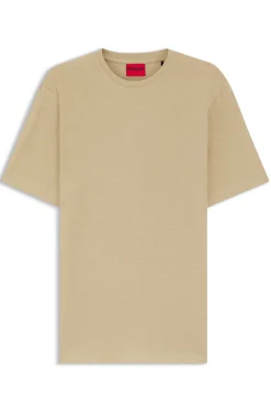 Slim-fit T-shirt in slub interlock