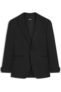 Slim-fit tuxedo jacket with silk-blend trims