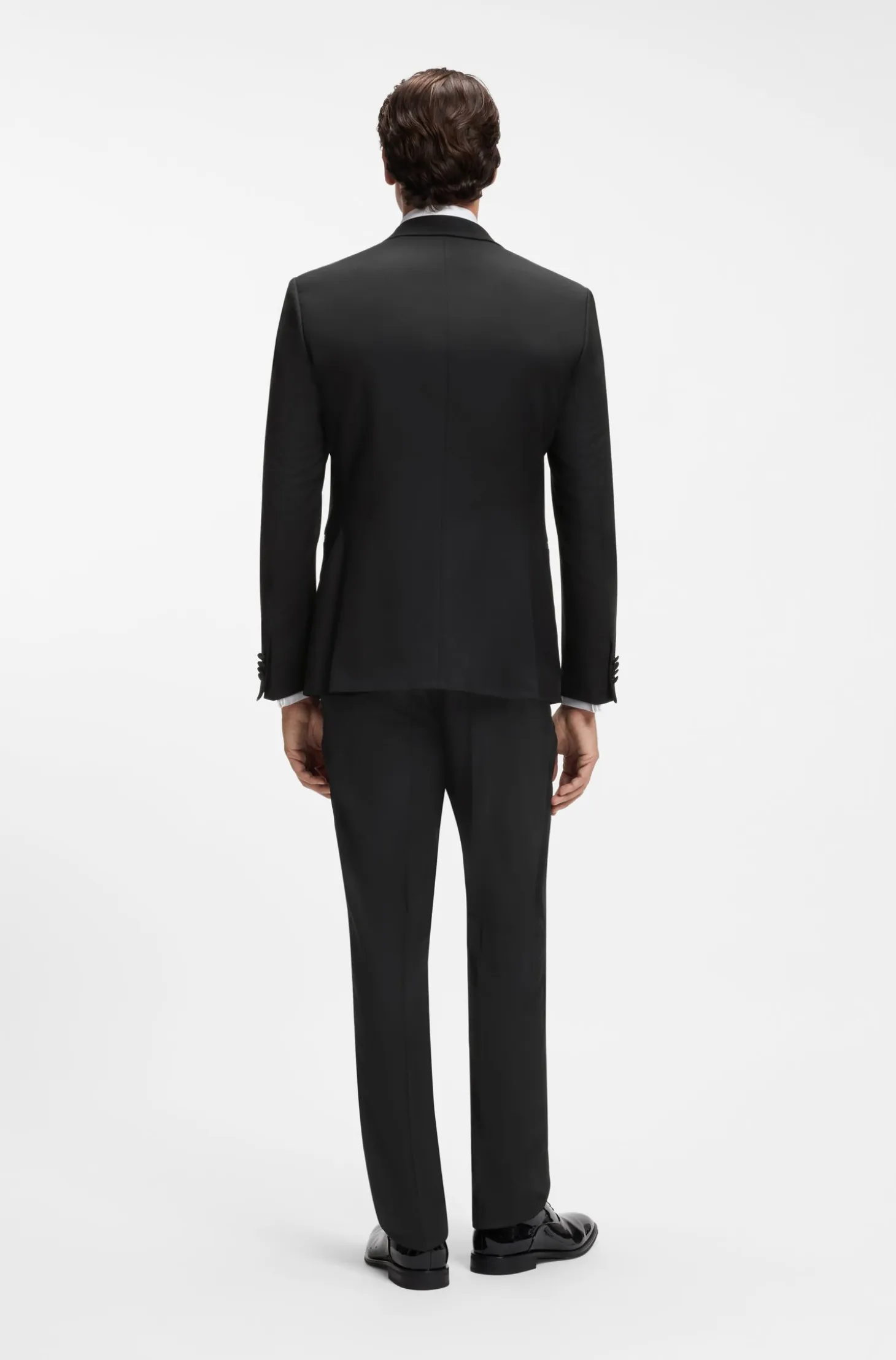 Slim-fit tuxedo jacket with silk-blend trims