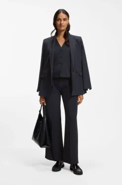 Slim-fit waistcoat in pinstripe stretch crepe