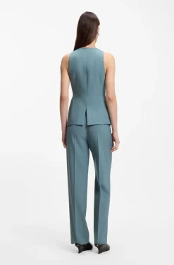 Slim-fit waistcoat in virgin wool