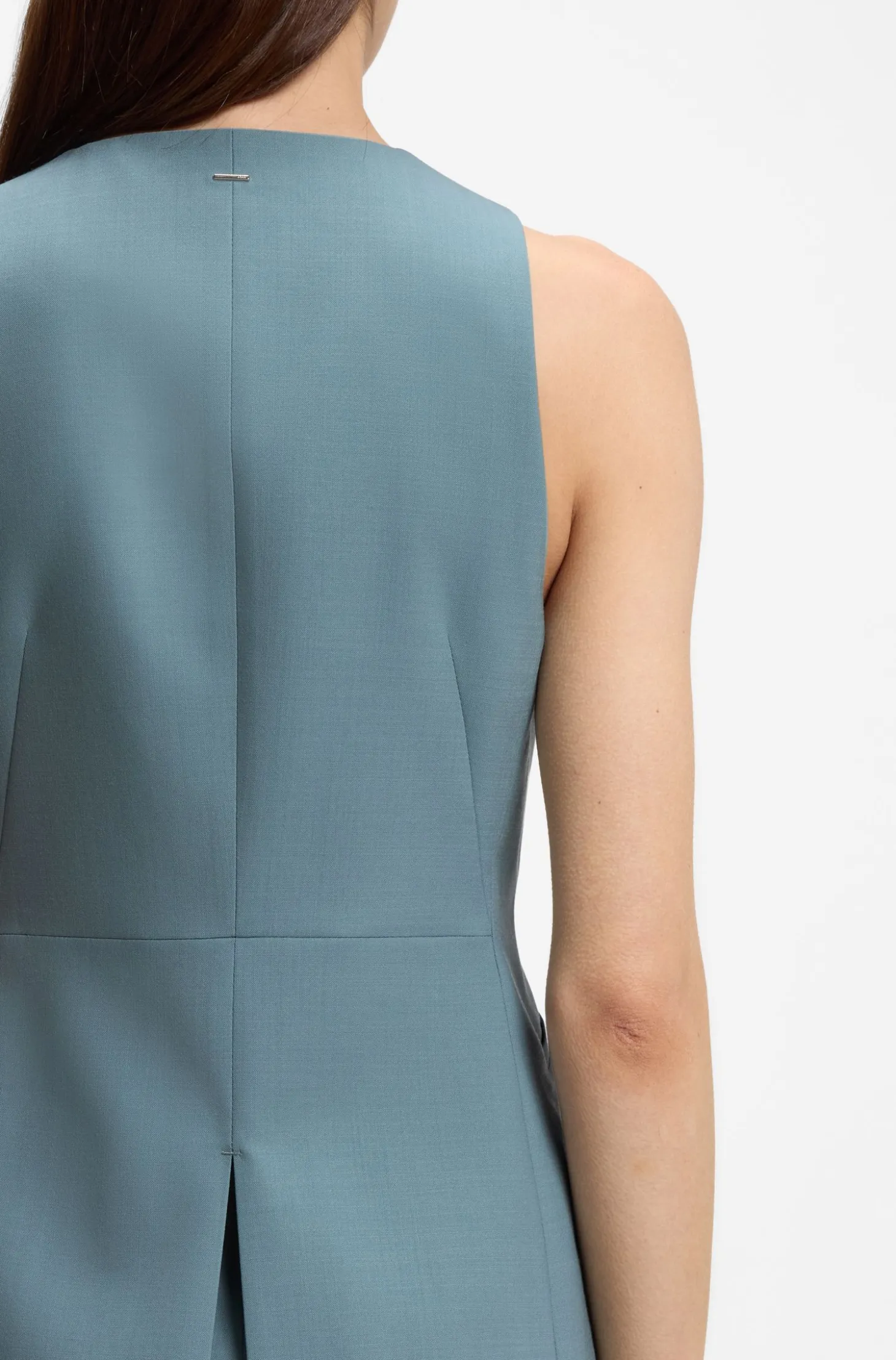 Slim-fit waistcoat in virgin wool