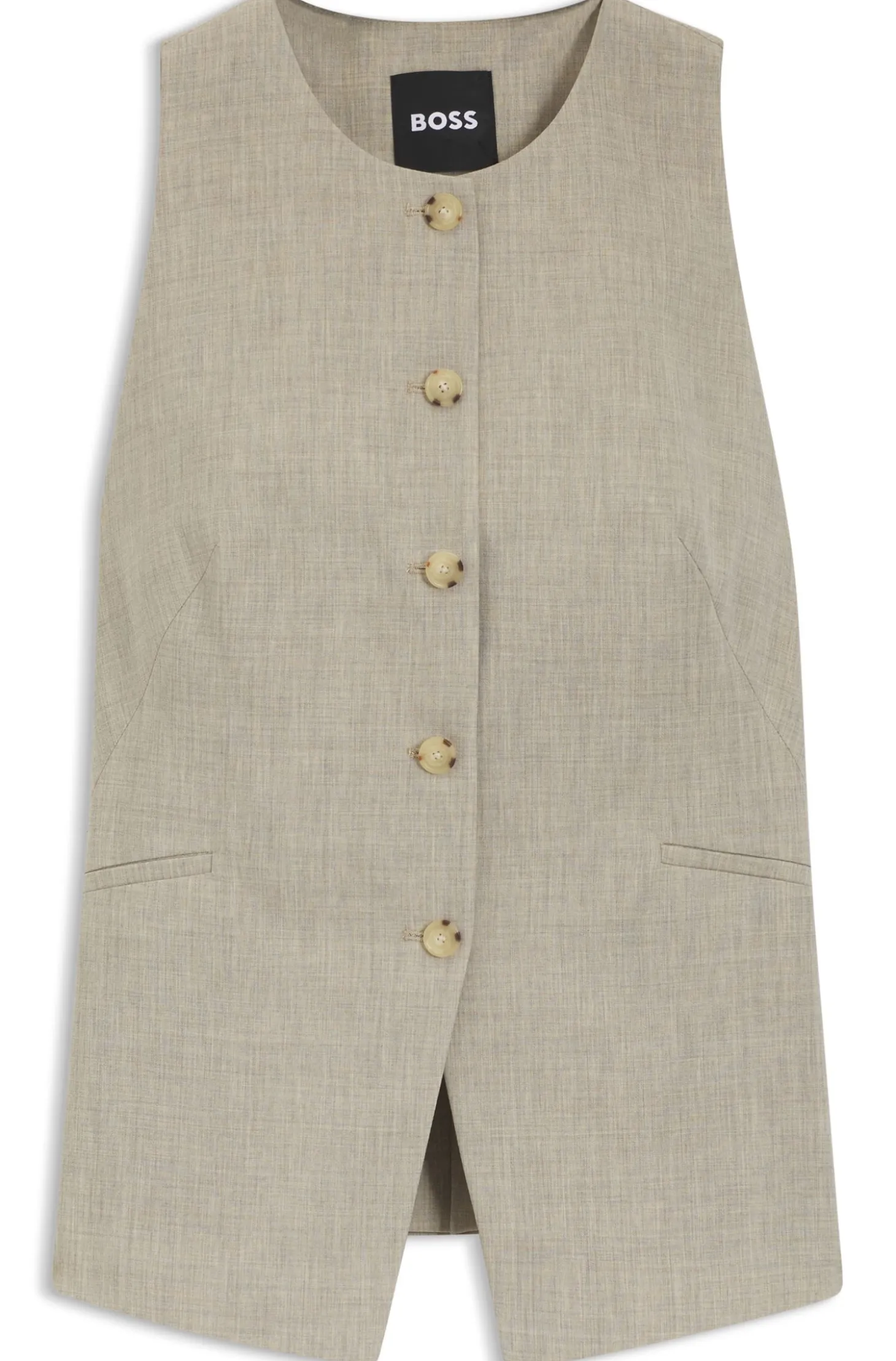 Slim-fit waistcoat in virgin wool