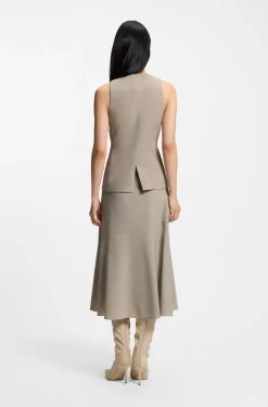 Slim-fit waistcoat in virgin wool