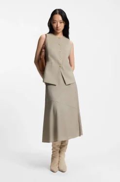 Slim-fit waistcoat in virgin wool