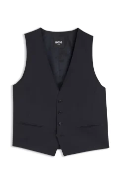 Slim-fit waistcoat in virgin-wool serge