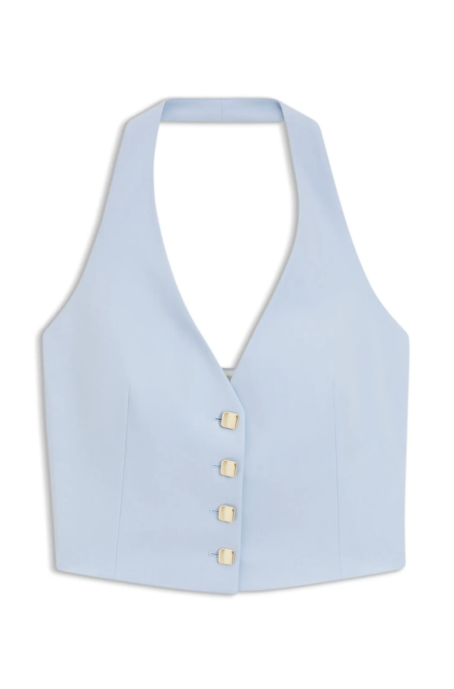 Slim-fit waistcoat with halterneck