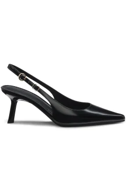 Slingback pumps in brush-off leather
