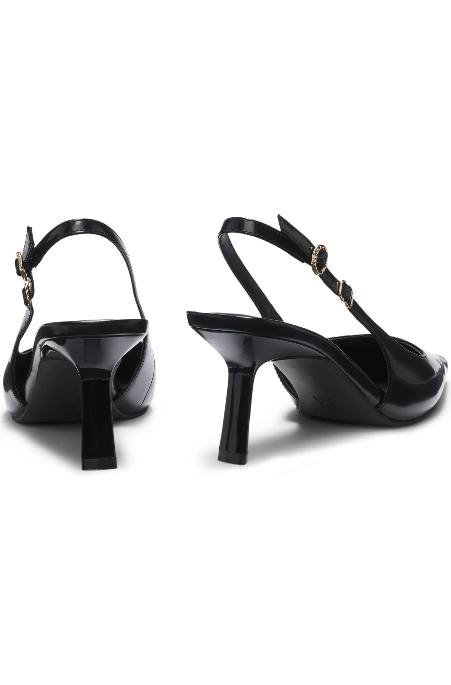 Slingback pumps in brush-off leather