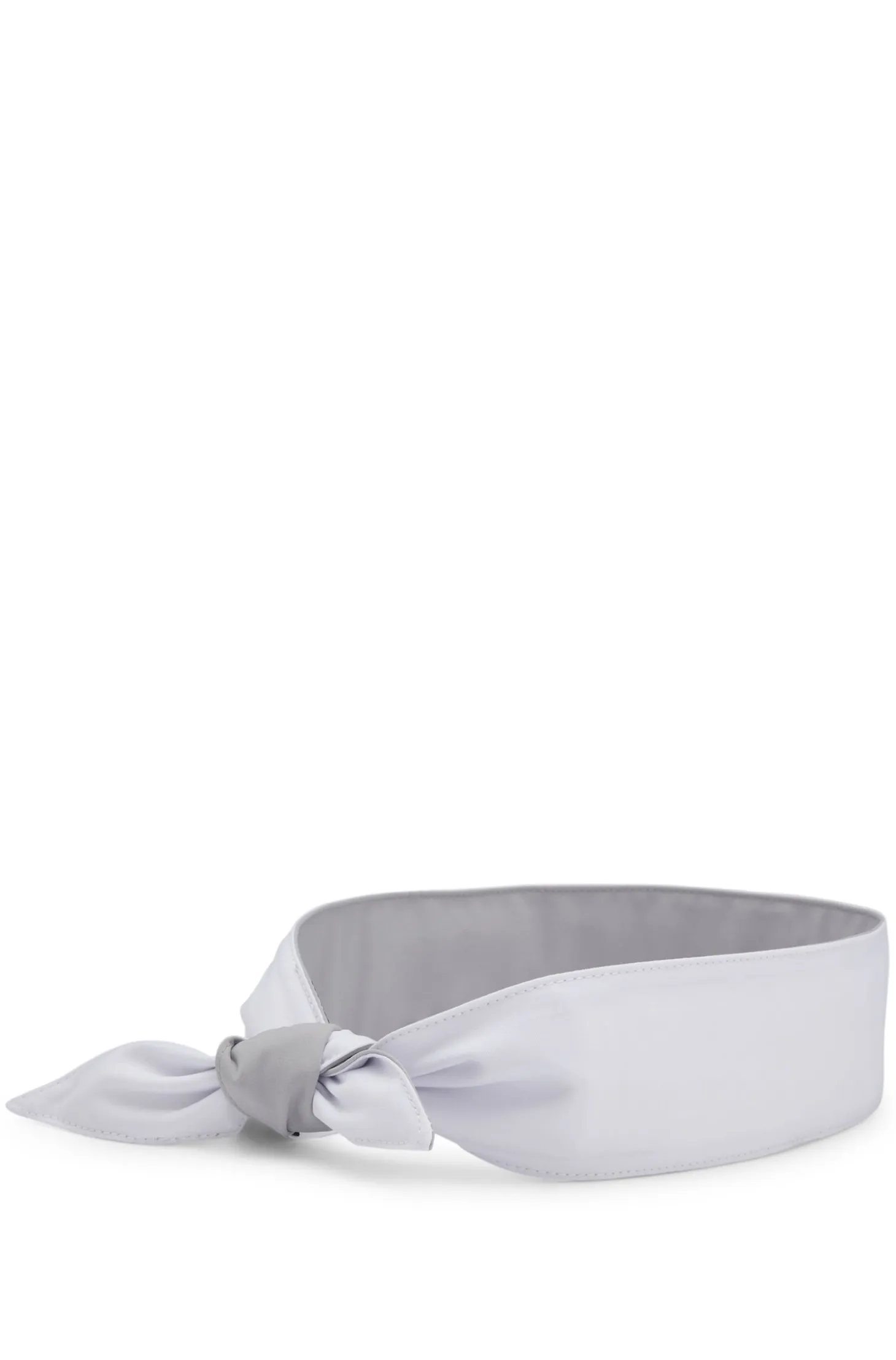 Sports headband in stretch twill with printed logo