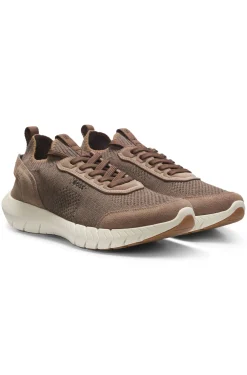 Sporty slip-on trainers with suede details