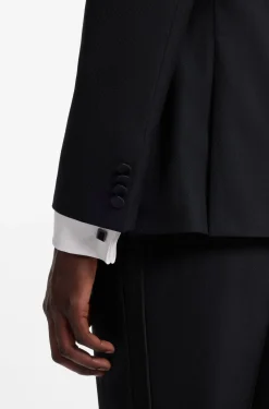 Square cufflinks with enamel core and logo