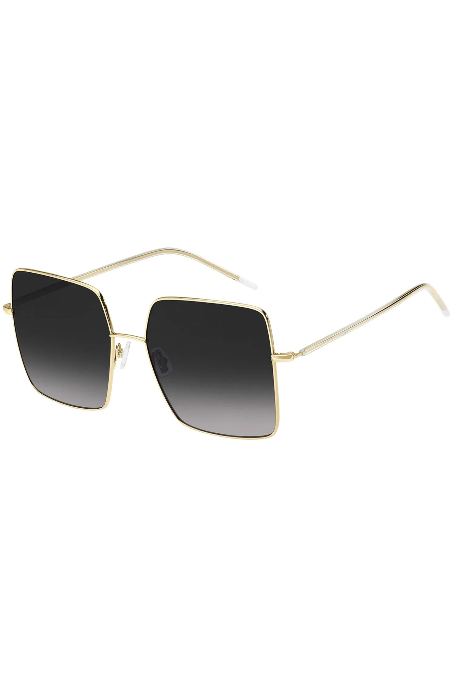 Square-frame sunglasses in lightweight titanium