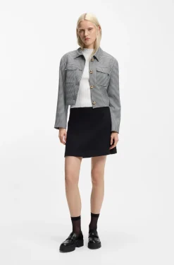 Stacked-logo loafers in faux leather