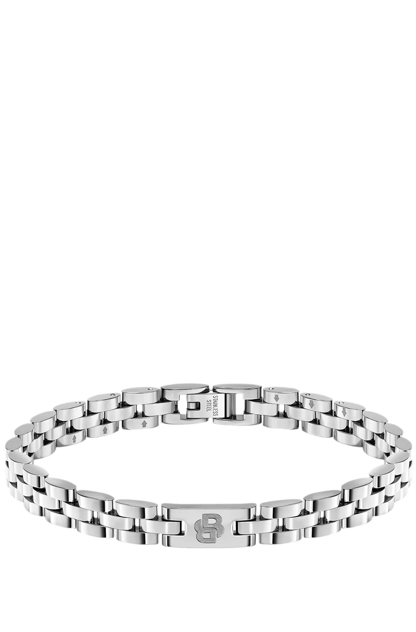 Stainless-steel cuff with Double B monogram