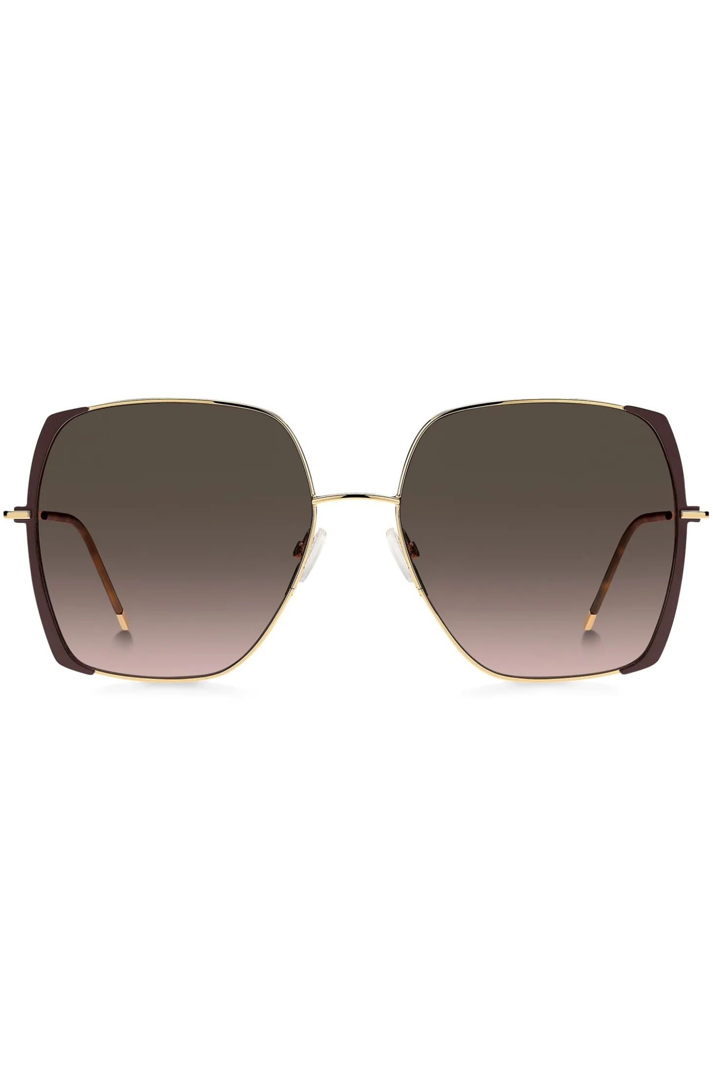 Steel sunglasses in brown and gold tones