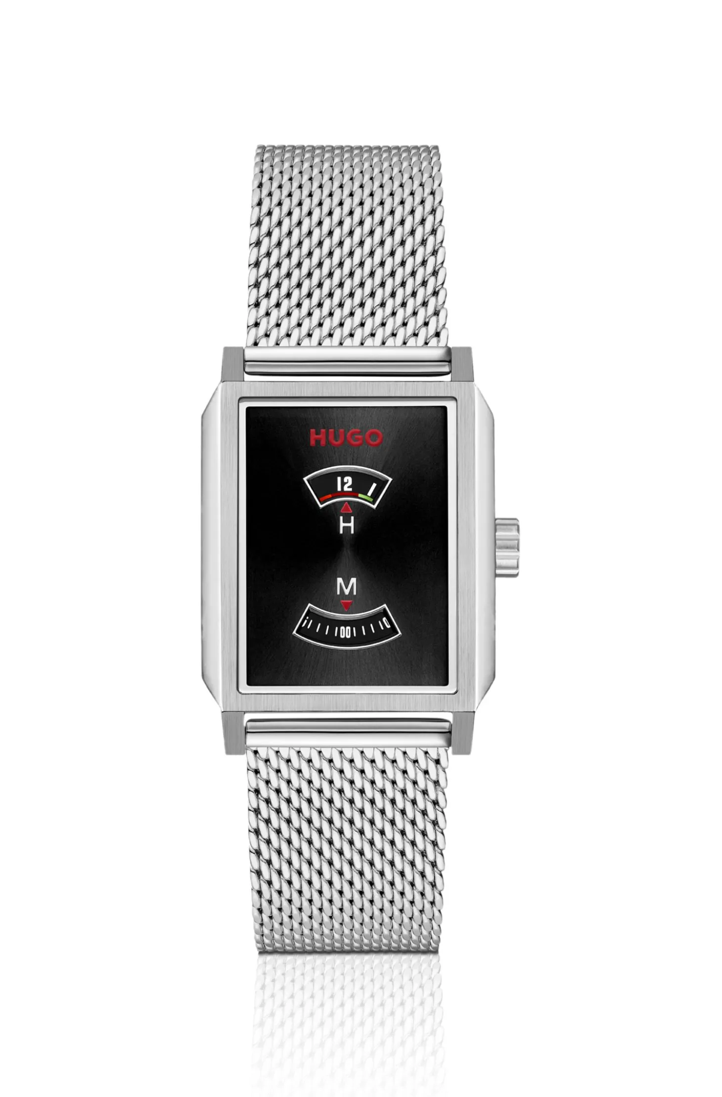 #Steeze Undercover stainless-steel watch with jump-hour dial