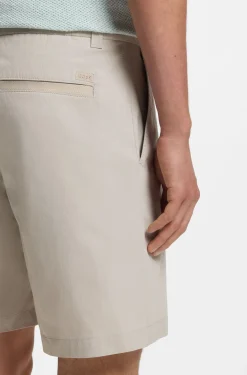 Straight-fit chino shorts in cotton-blend poplin