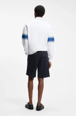Straight-fit chino shorts in mercerised cotton