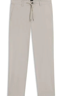 Straight-fit chinos in cotton-blend poplin