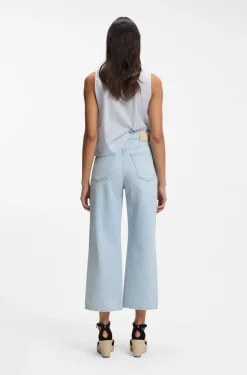 Straight-fit jeans in blue denim