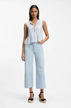 Straight-fit jeans in blue denim