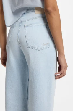 Straight-fit jeans in blue denim