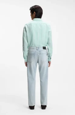 Straight-fit jeans in blue super-soft stretch denim