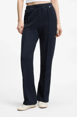 Straight-fit tracksuit bottoms in diamond jacquard