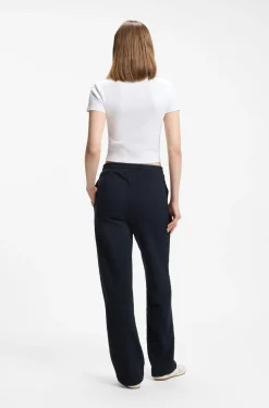 Straight-fit tracksuit bottoms in diamond jacquard