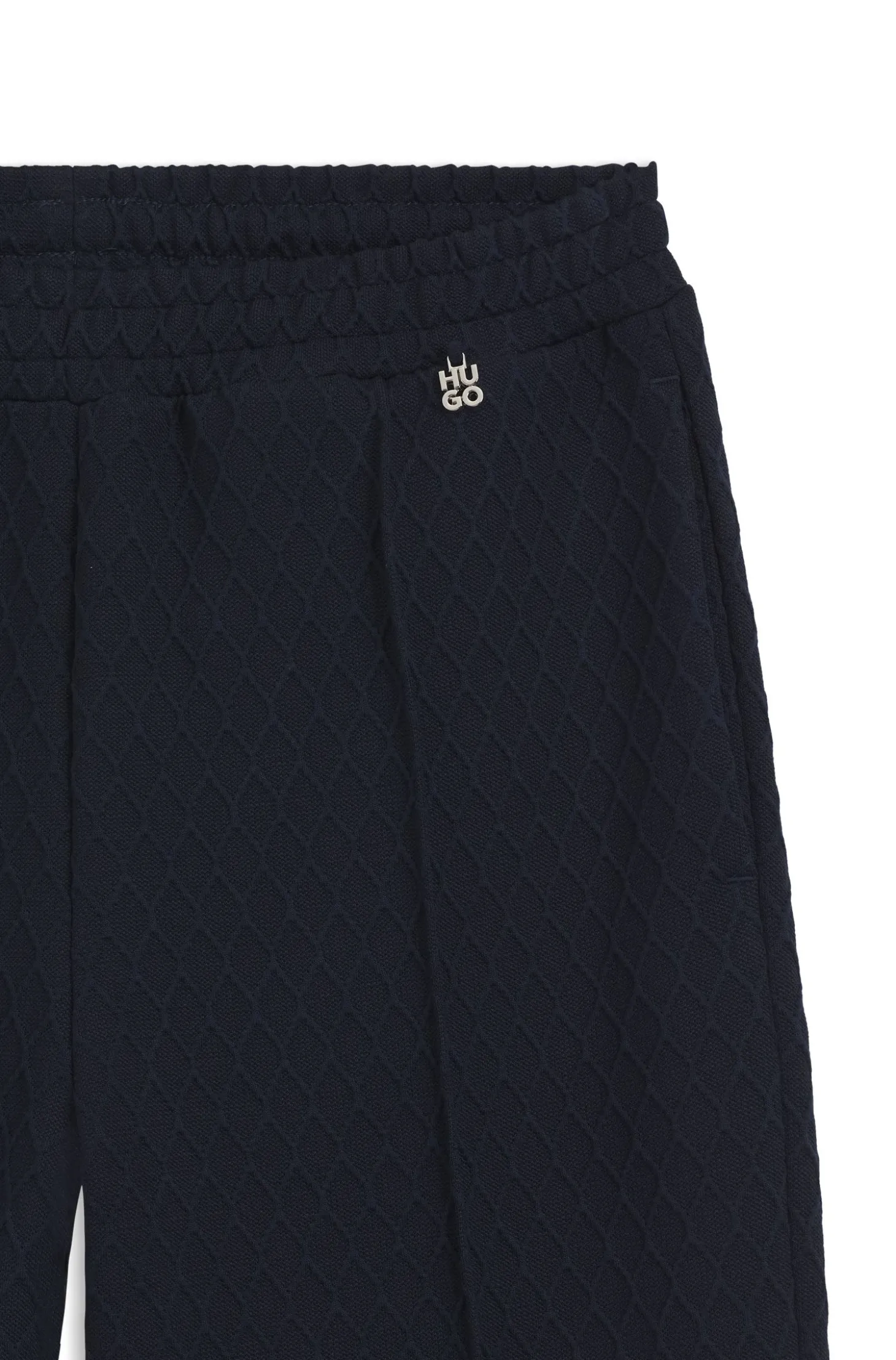 Straight-fit tracksuit bottoms in diamond jacquard