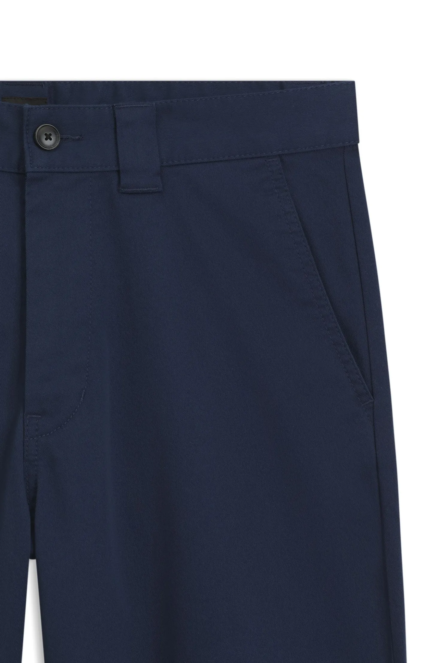 Straight-fit trousers in cotton-blend twill