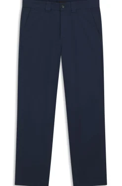 Straight-fit trousers in cotton-blend twill