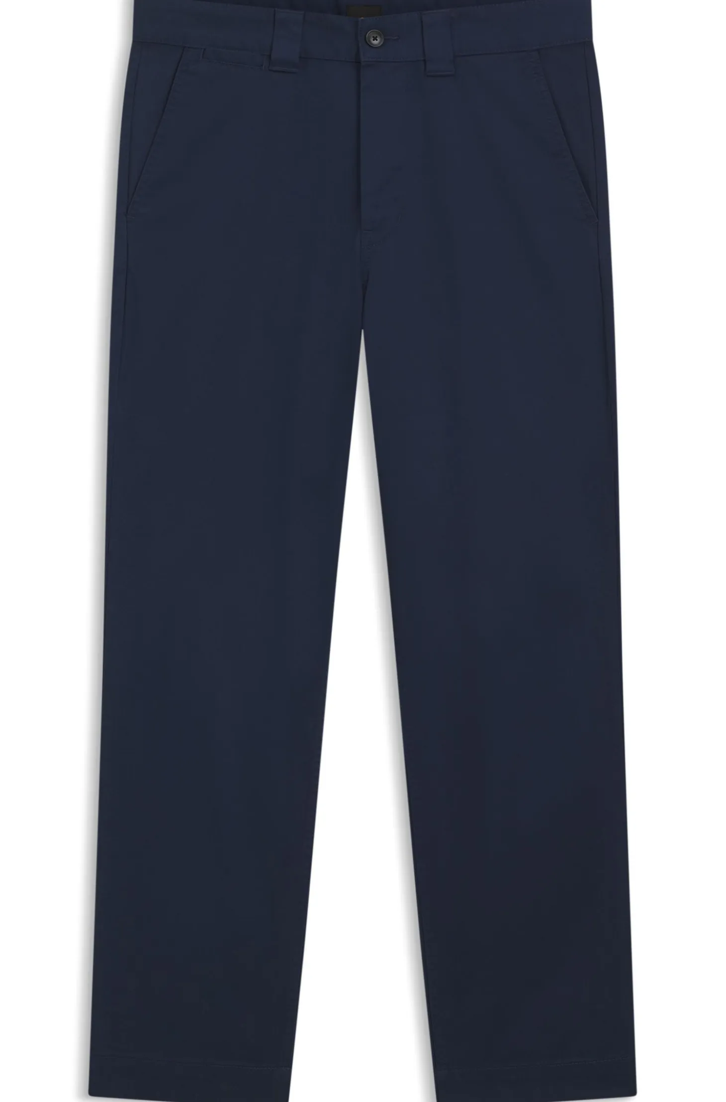 Straight-fit trousers in cotton-blend twill