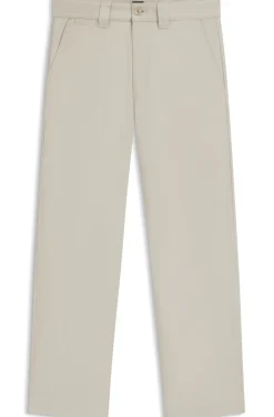 Straight-fit trousers in cotton-blend twill