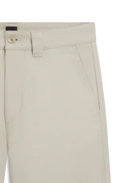 Straight-fit trousers in cotton-blend twill