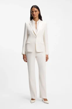 Straight-fit trousers in matte fabric