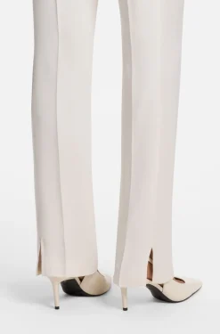 Straight-fit trousers in matte fabric