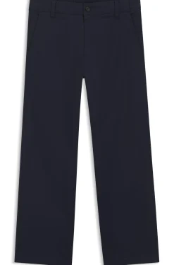 Straight-fit trousers in mercerised stretch cotton