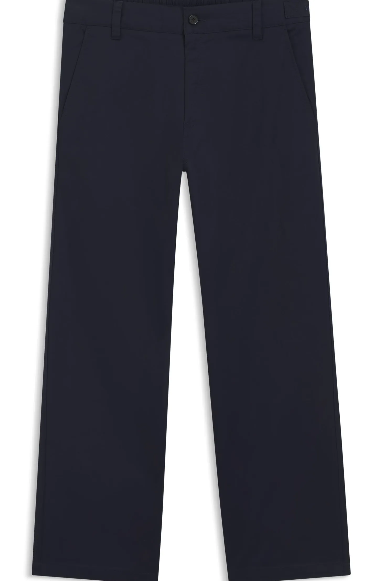 Straight-fit trousers in mercerised stretch cotton