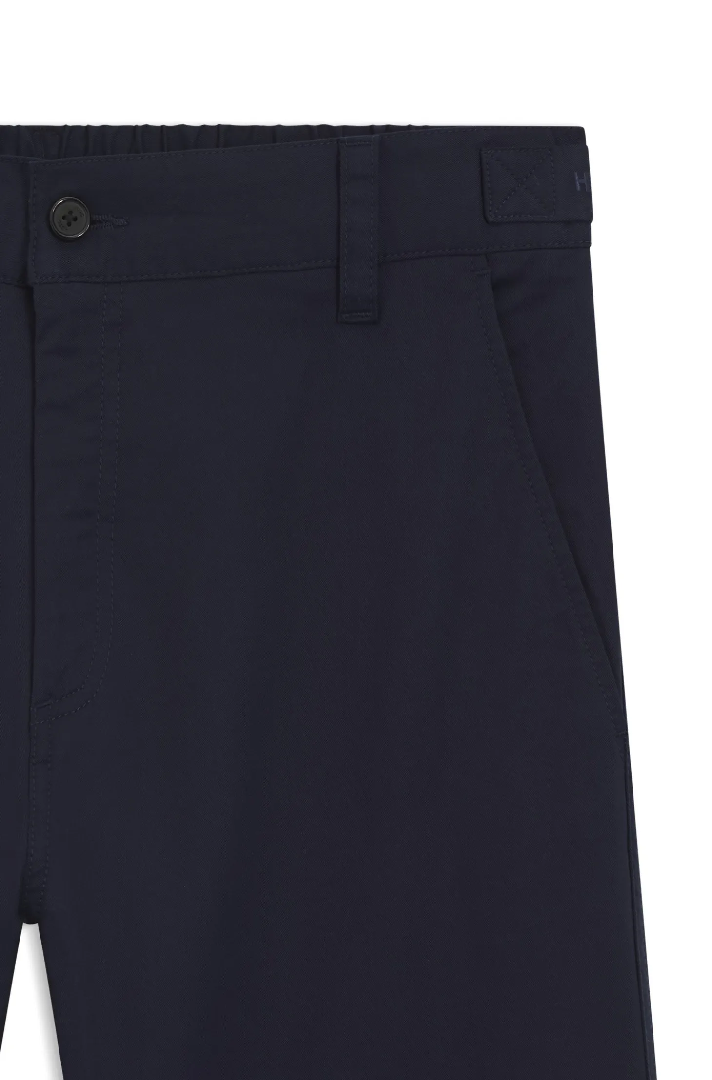 Straight-fit trousers in mercerised stretch cotton