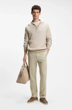 Straight-fit trousers in stretch twill