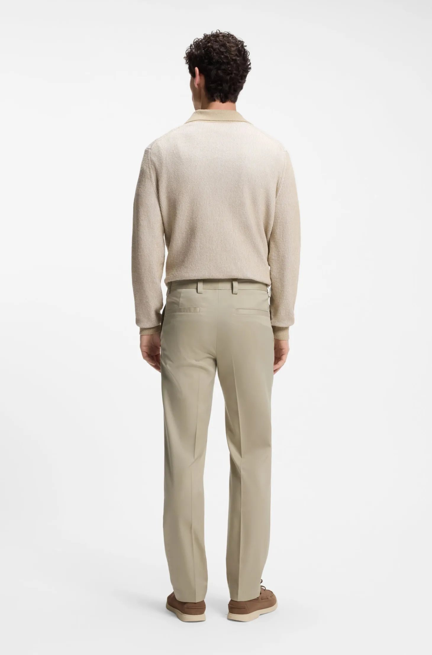 Straight-fit trousers in stretch twill