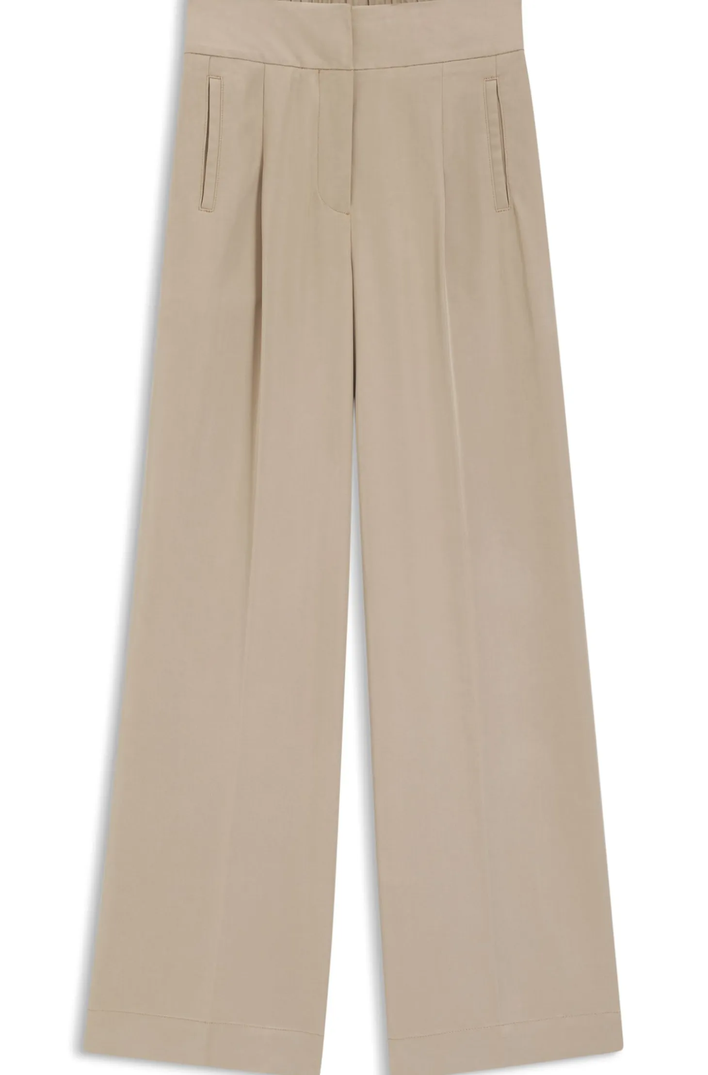 Straight-fit trousers with pleat front